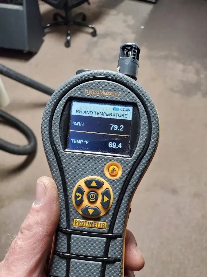 Moisture meter humidity assessment for Fire & Smoke Damage Restoration in Kenmore